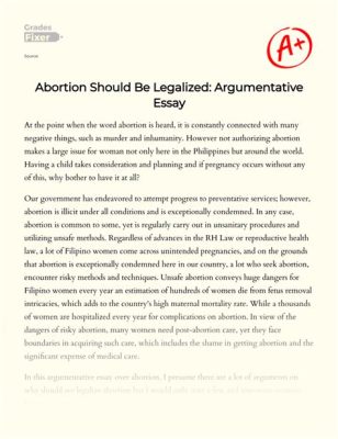 Why Should Abortions Be Made Legal Essay: The Gray Area of Reproductive Rights